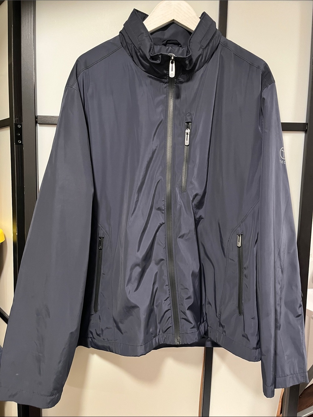 Tech By Tumi Men's Full Zip Lightweight Jacket Coat Black XXL Like New